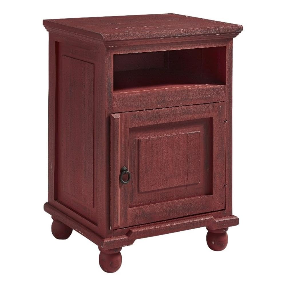 Progressive Furniture Finn Nightstand, Rustic Red